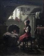 Johann Georg Meyer Little Housewife Spain oil painting artist
